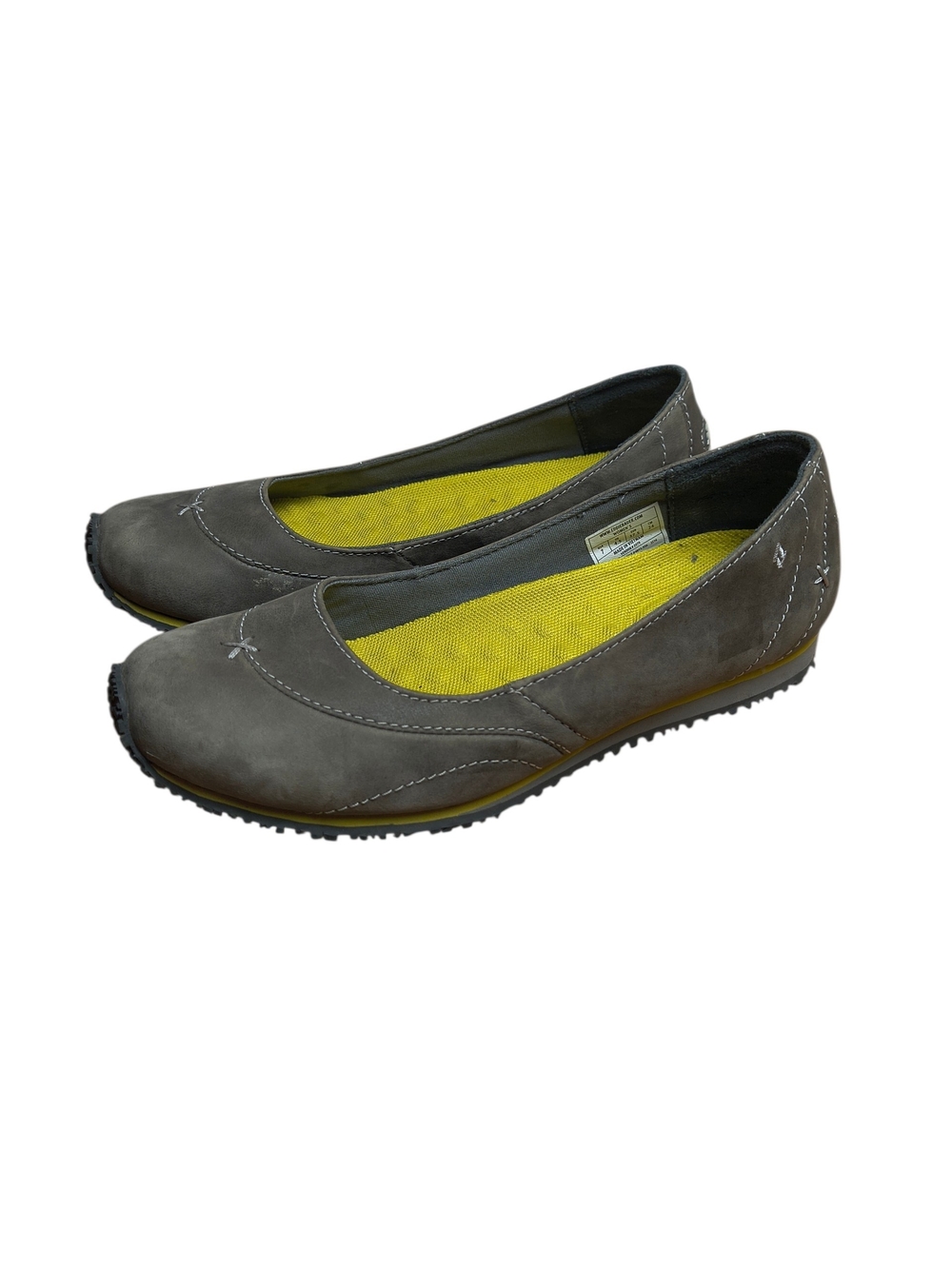 Eddie Bauer Christine Sneakers Women's 7 Oiled Gray Leather Slip On Ballet Flat